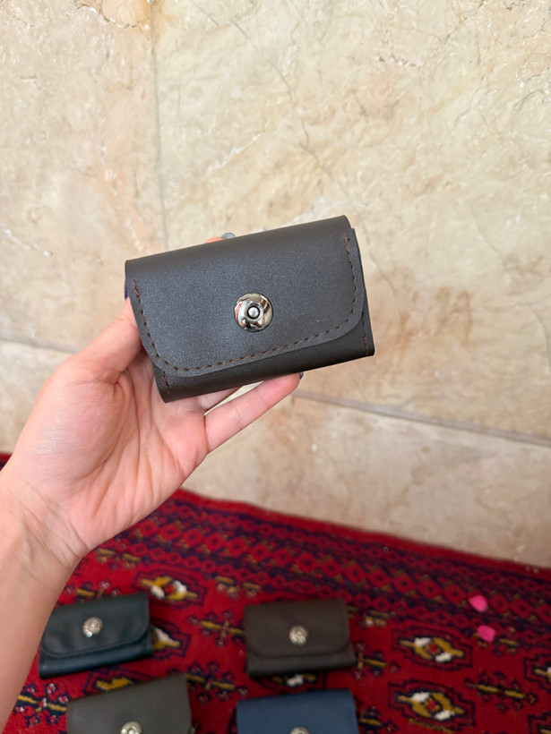 جاکارتی آکاردئونی جیبی جنس چرم مصنوعی نیل ست
