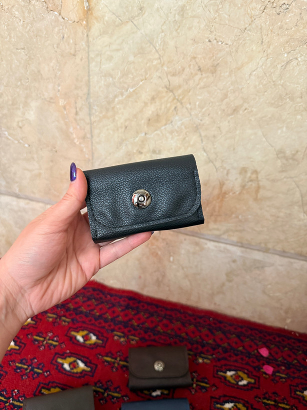 جاکارتی آکاردئونی جیبی جنس چرم مصنوعی نیل ست