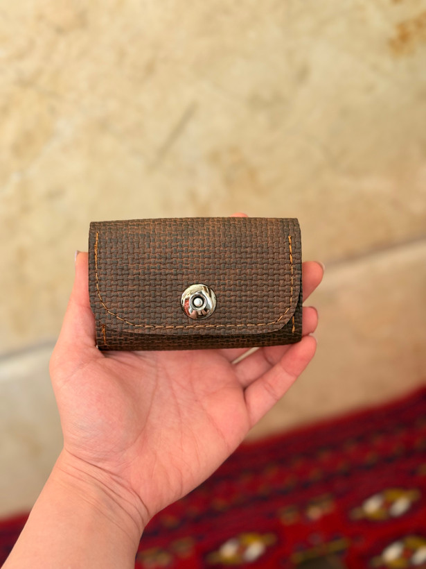 جاکارتی آکاردئونی جیبی جنس چرم مصنوعی نیل ست